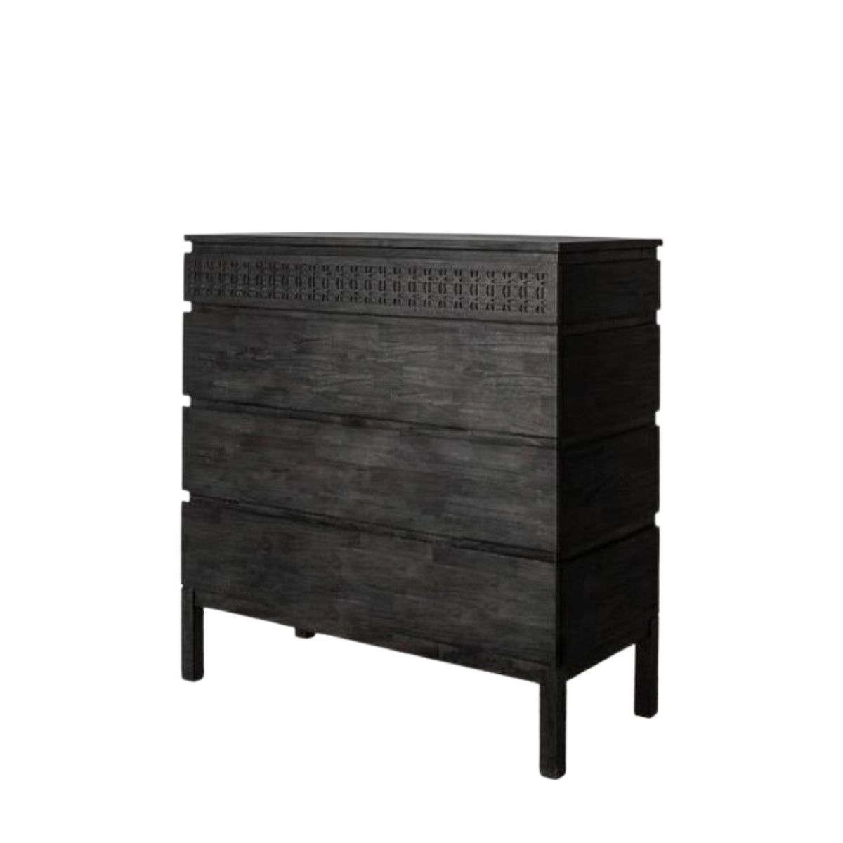 Boho Boutique 4 Drawer Chest – Black Mango – 4 Drawers (view 5)