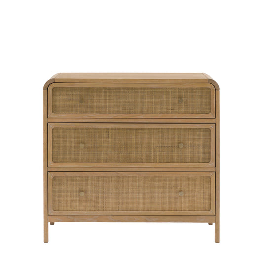 Bibury 3 Drawer Chest – Natural MDF – 3 Drawers