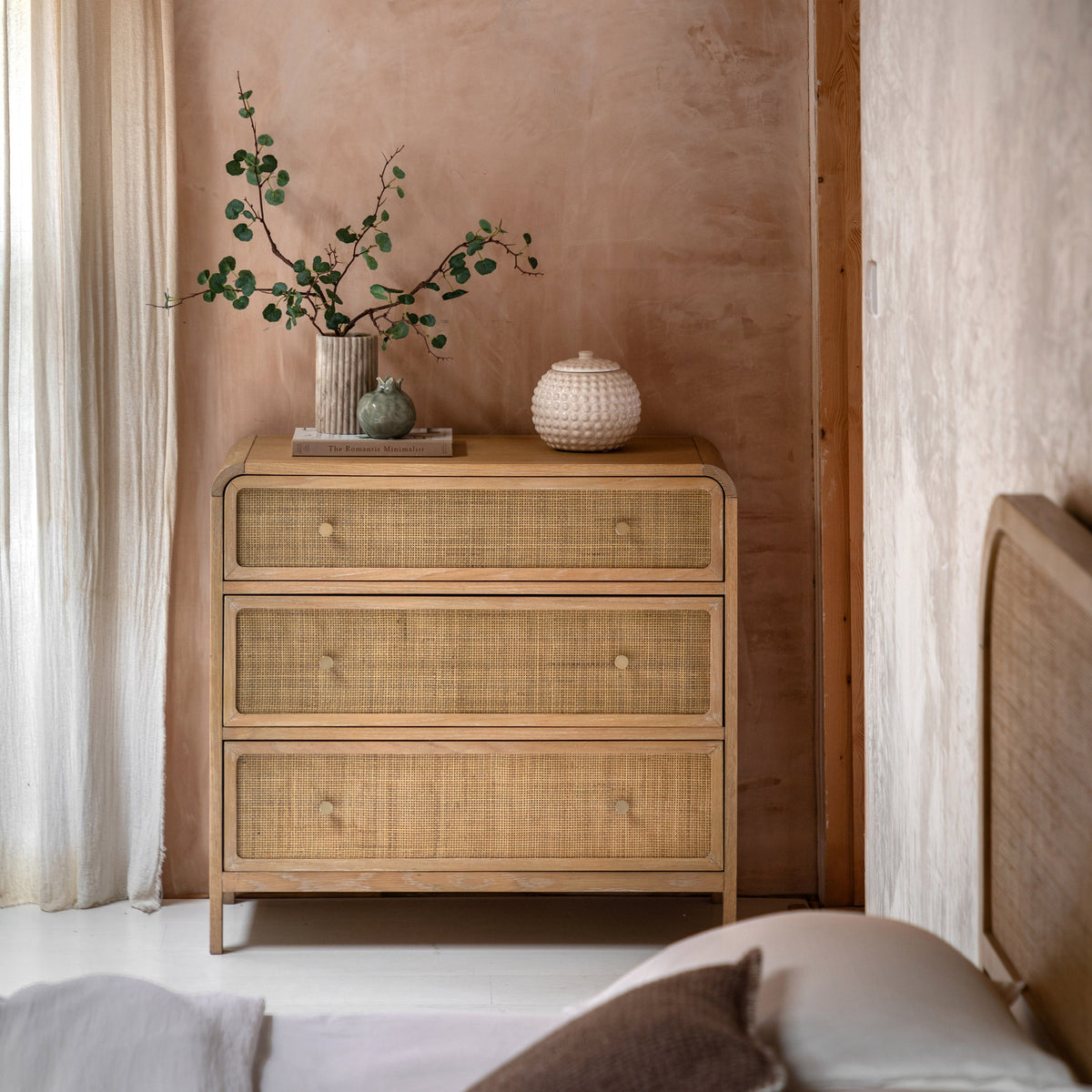 Bibury 3 Drawer Chest – Natural MDF – 3 Drawers (view 2)