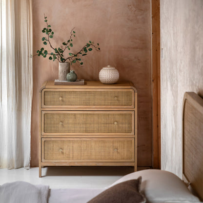 Bibury 3 Drawer Chest – Natural MDF – 3 Drawers (view 2)