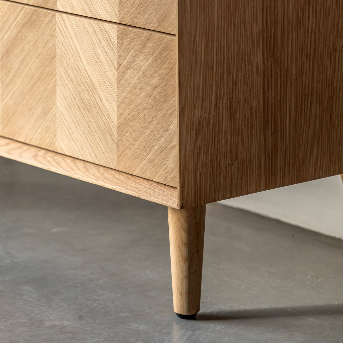 Milano 6 Drawer Chest – Light Wood Oak – 6 Drawers (view 4)