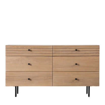 Okayama 6 Drawer Chest – Natural Oak – 6 Drawers