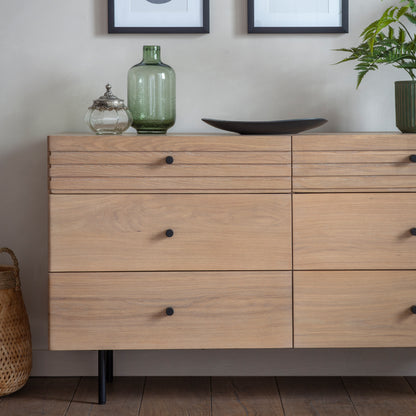 Okayama 6 Drawer Chest – Natural Oak – 6 Drawers (view 3)