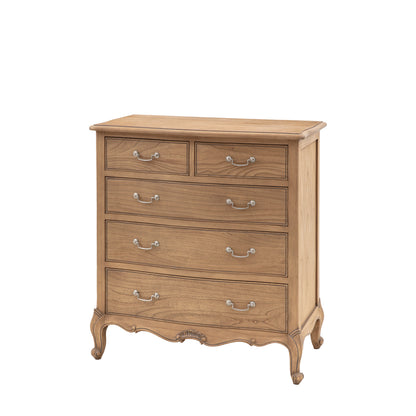 Chic 5 Drawer Chest Weathered – Light Wood Mindy Ash – 5 Drawers (view 5)