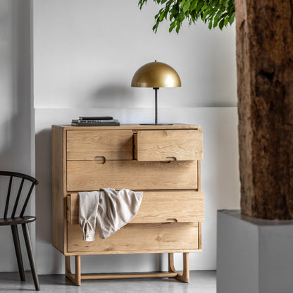 Craft 5 Drawer Chest Natural – Natural Oak – 5 Drawers (view 5)