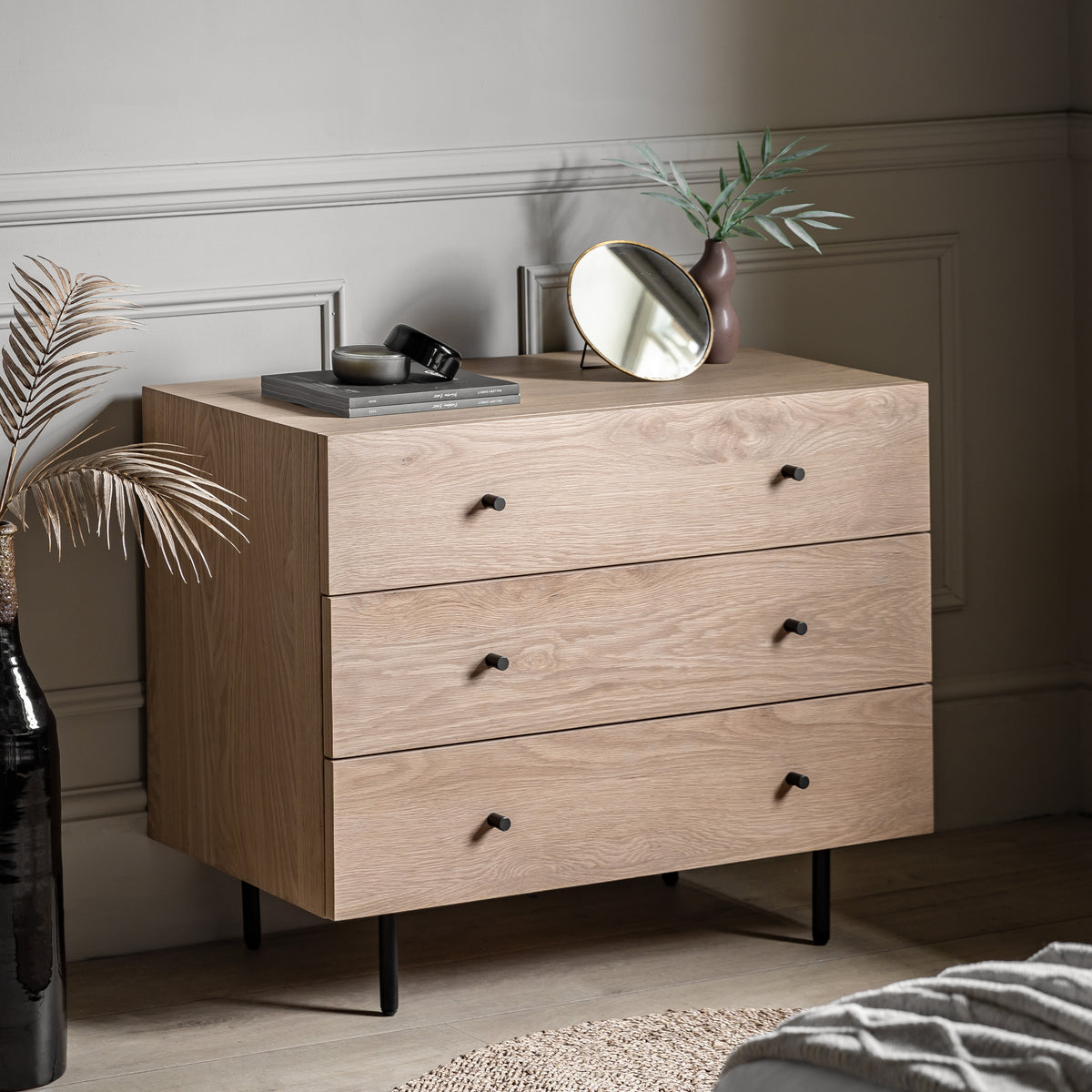 Ashdown 3 Drawer Chest Natural – Natural MDF Melamine – 3 Drawers (view 2)