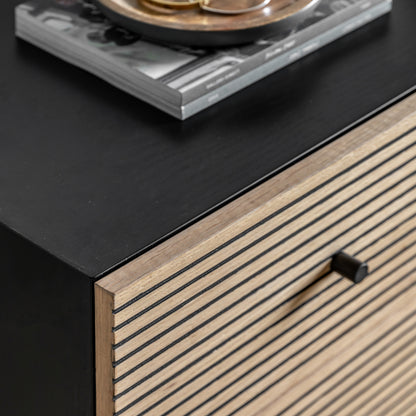 Hyland 3 Drawer Chest – Black MDF Melamine – 3 Drawers (view 3)