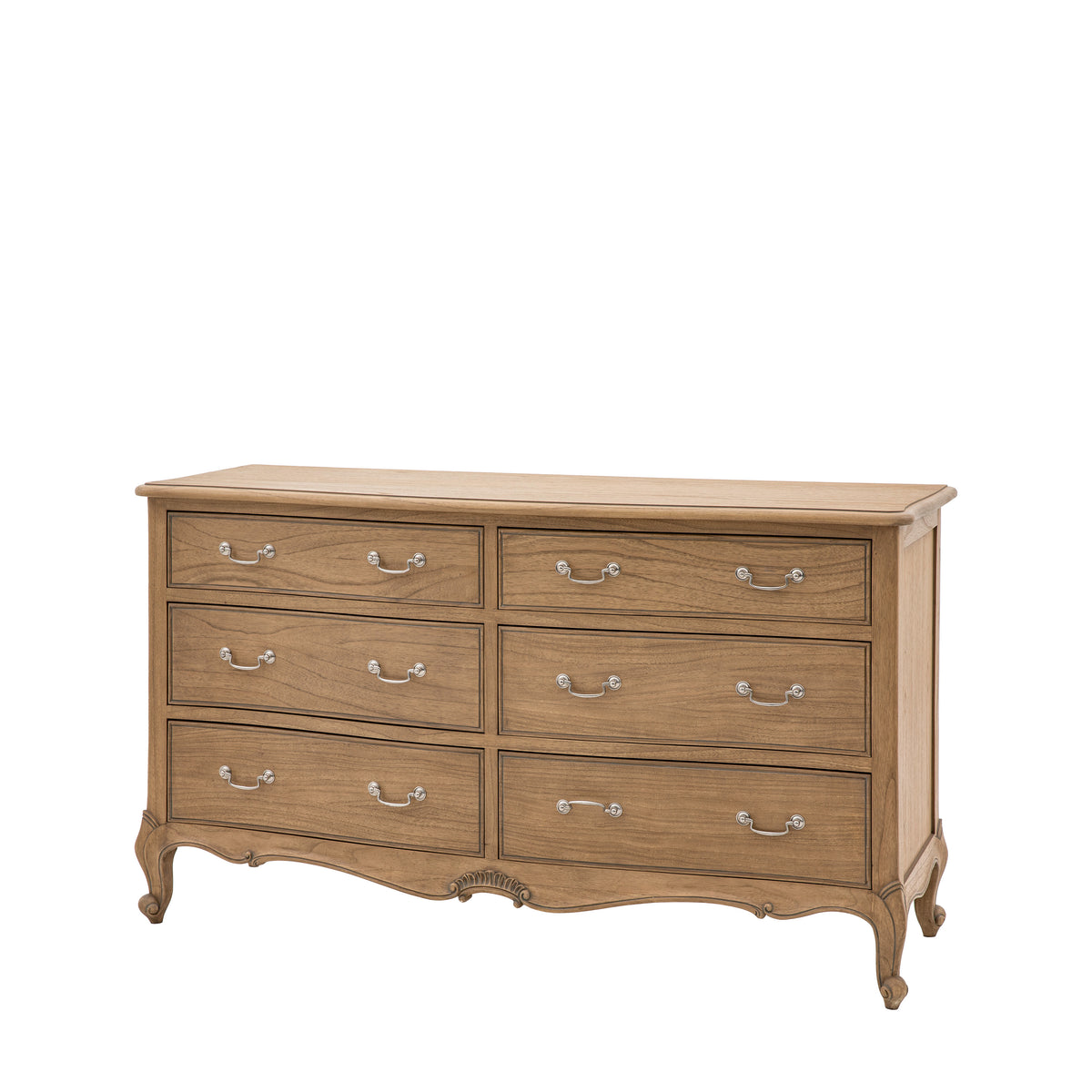 Chic 6 Drawer Chest Weathered – Light Wood Mindi Ash – 6 Drawers (view 5)
