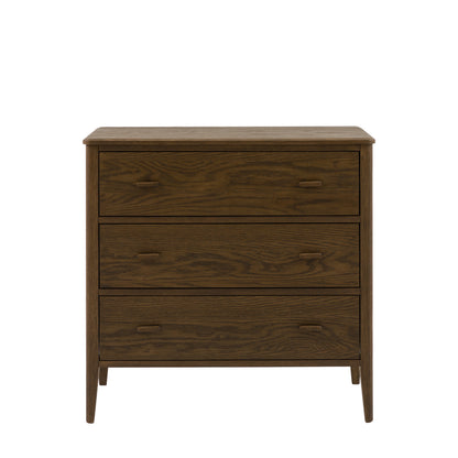 Camden 3 Drawer Chest Walnut – Brown MDF – 3 Drawers