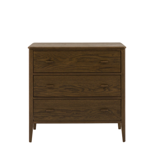 Camden 3 Drawer Chest Walnut – Brown MDF – 3 Drawers
