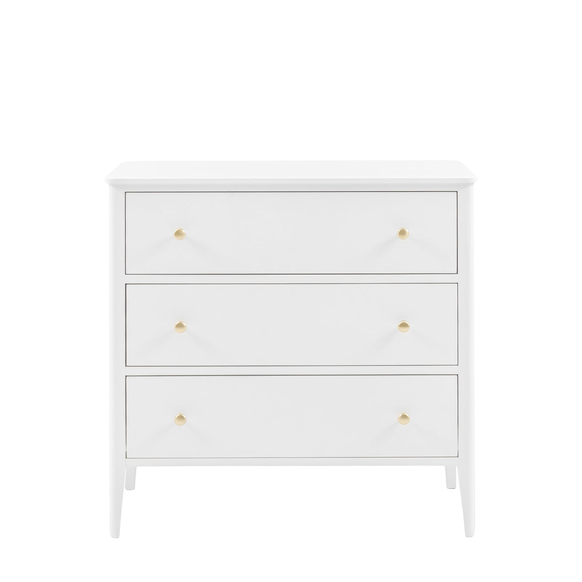 Acton 3 Drawer Chest White – White MDF – 3 Drawers