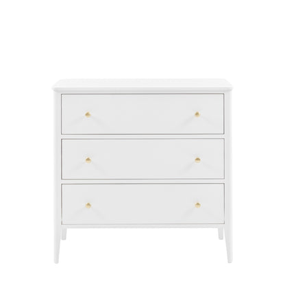 Acton 3 Drawer Chest White – White MDF – 3 Drawers