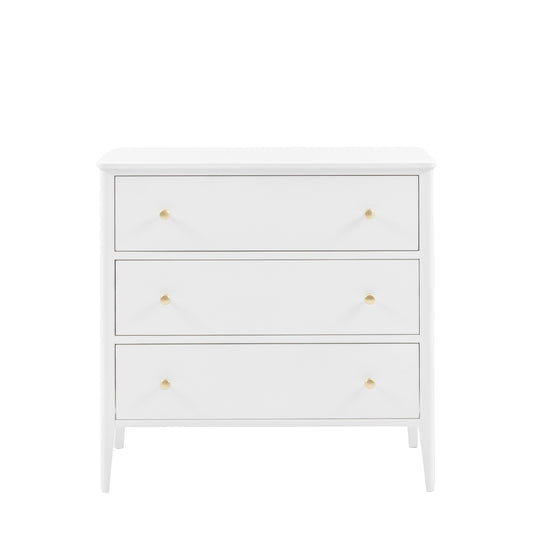 Acton 3 Drawer Chest White – White MDF – 3 Drawers