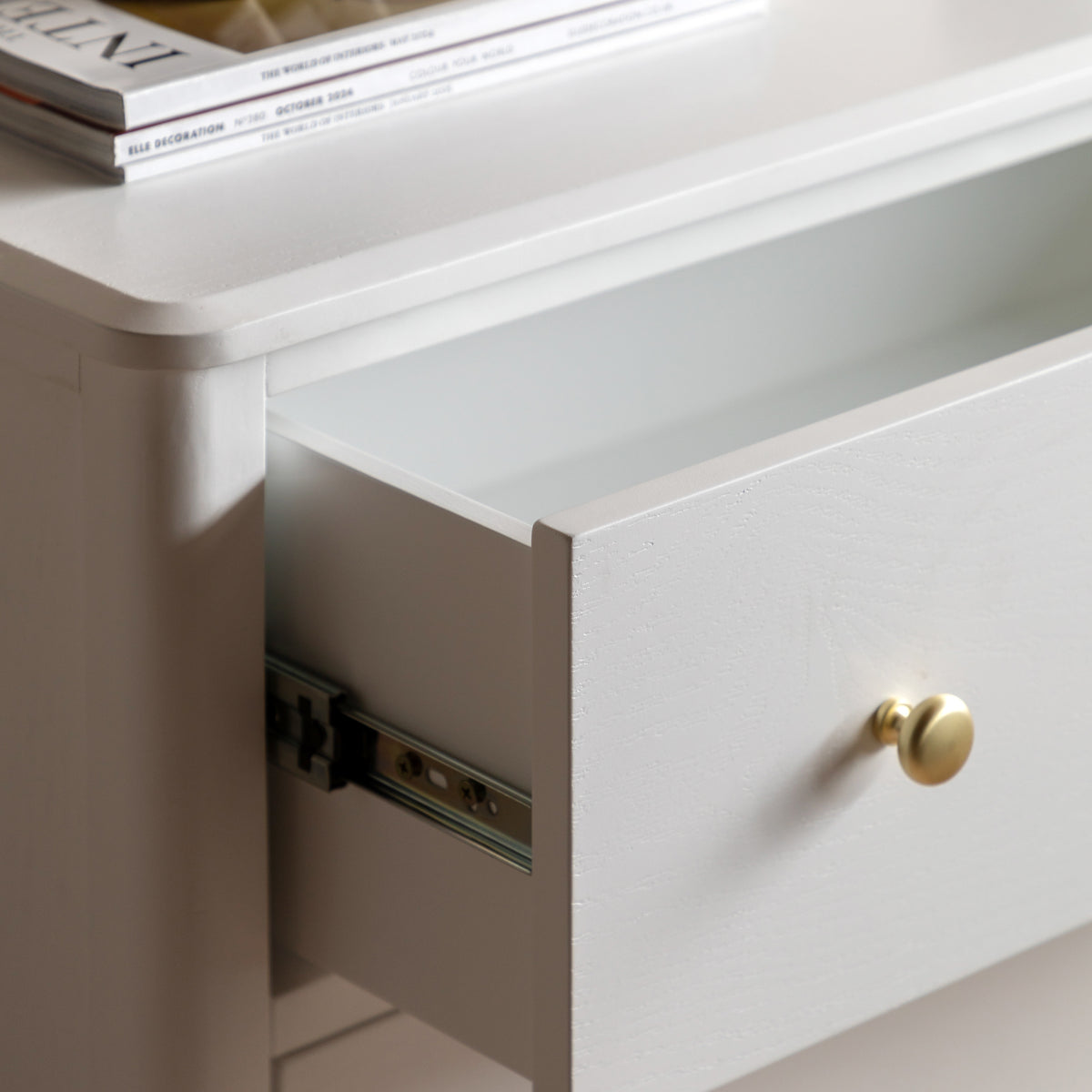 Acton 3 Drawer Chest White – White MDF – 3 Drawers (view 4)