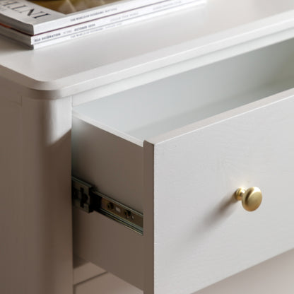 Acton 3 Drawer Chest White – White MDF – 3 Drawers (view 4)