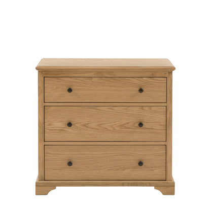 Malvern 3 Drawer Chest – Light Wood Oak – 3 Drawers
