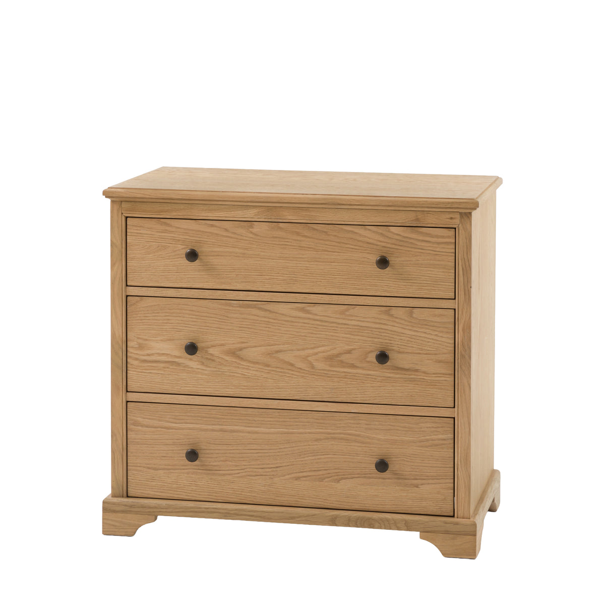 Malvern 3 Drawer Chest – Light Wood Oak – 3 Drawers (view 5)