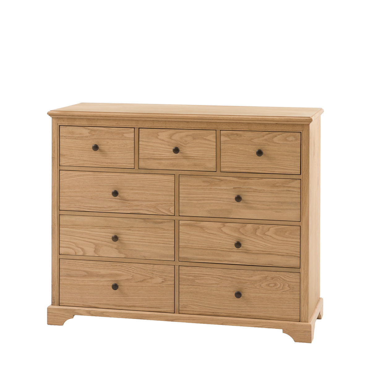 Malvern 9 Drawer Chest – Light Wood Oak – 9 Drawers (view 5)