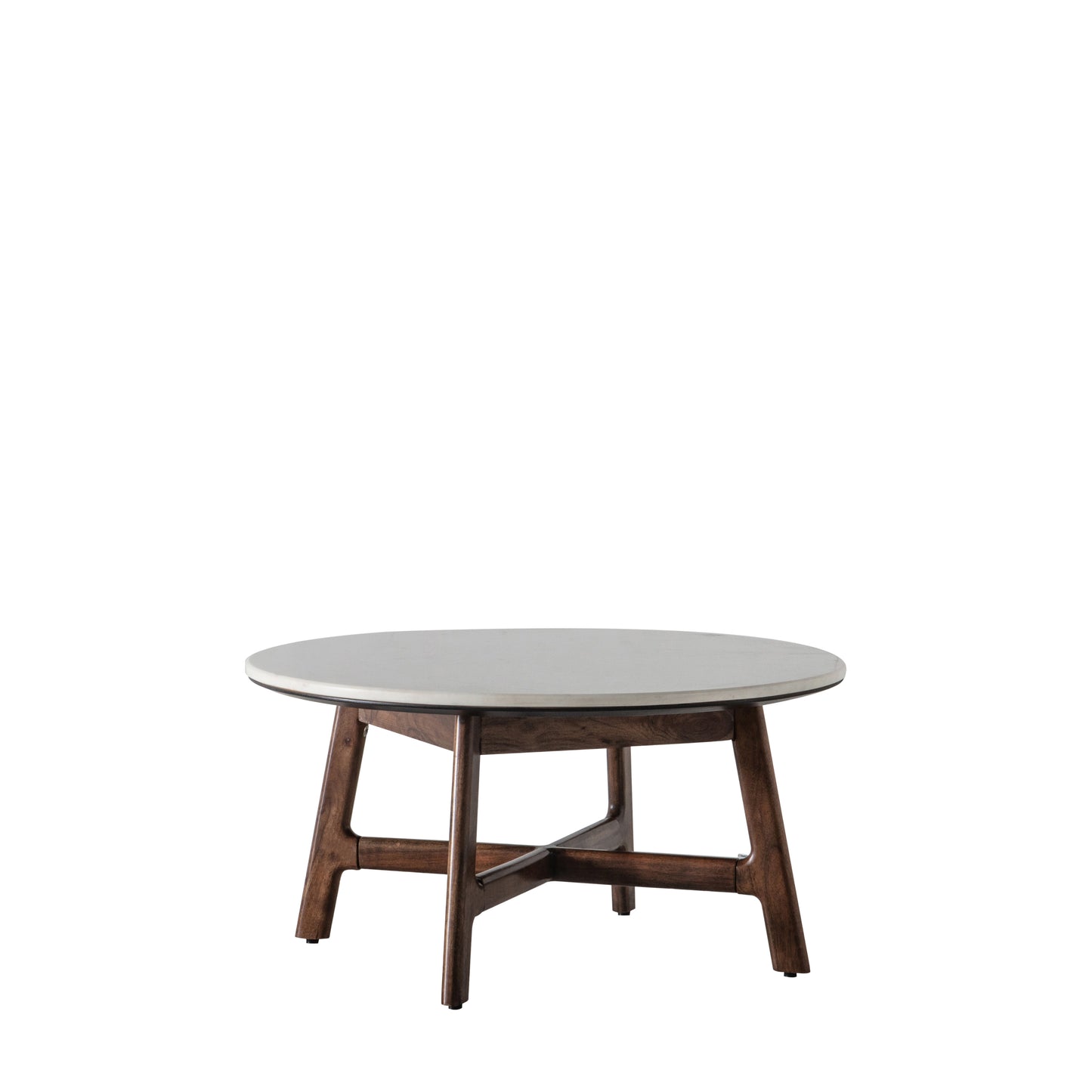 Barcelona Round Coffee Table – Dark Wood