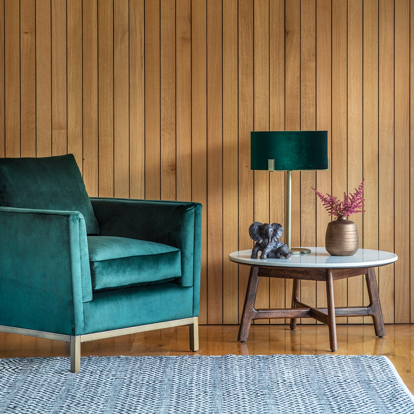 Barcelona Round Coffee Table – Dark Wood