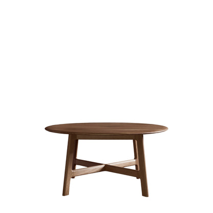Madrid Round Coffee Table Walnut – Dark Wood