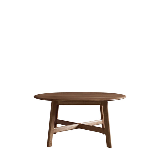 Madrid Round Coffee Table Walnut – Dark Wood