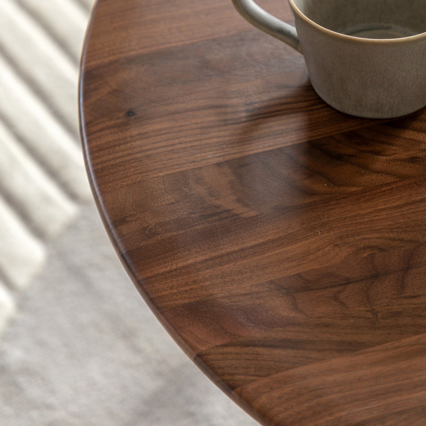 Madrid Round Coffee Table Walnut – Dark Wood