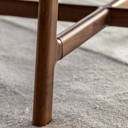 Madrid Round Coffee Table Walnut – Dark Wood