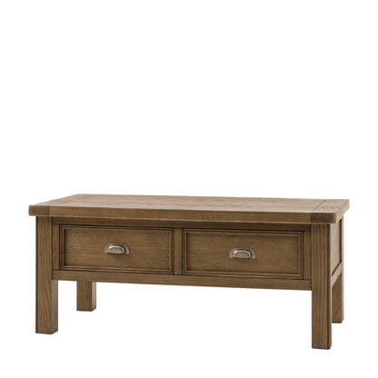 Hardwick 2 Drawer Coffee Table 1200x600x500mm – Light Wood