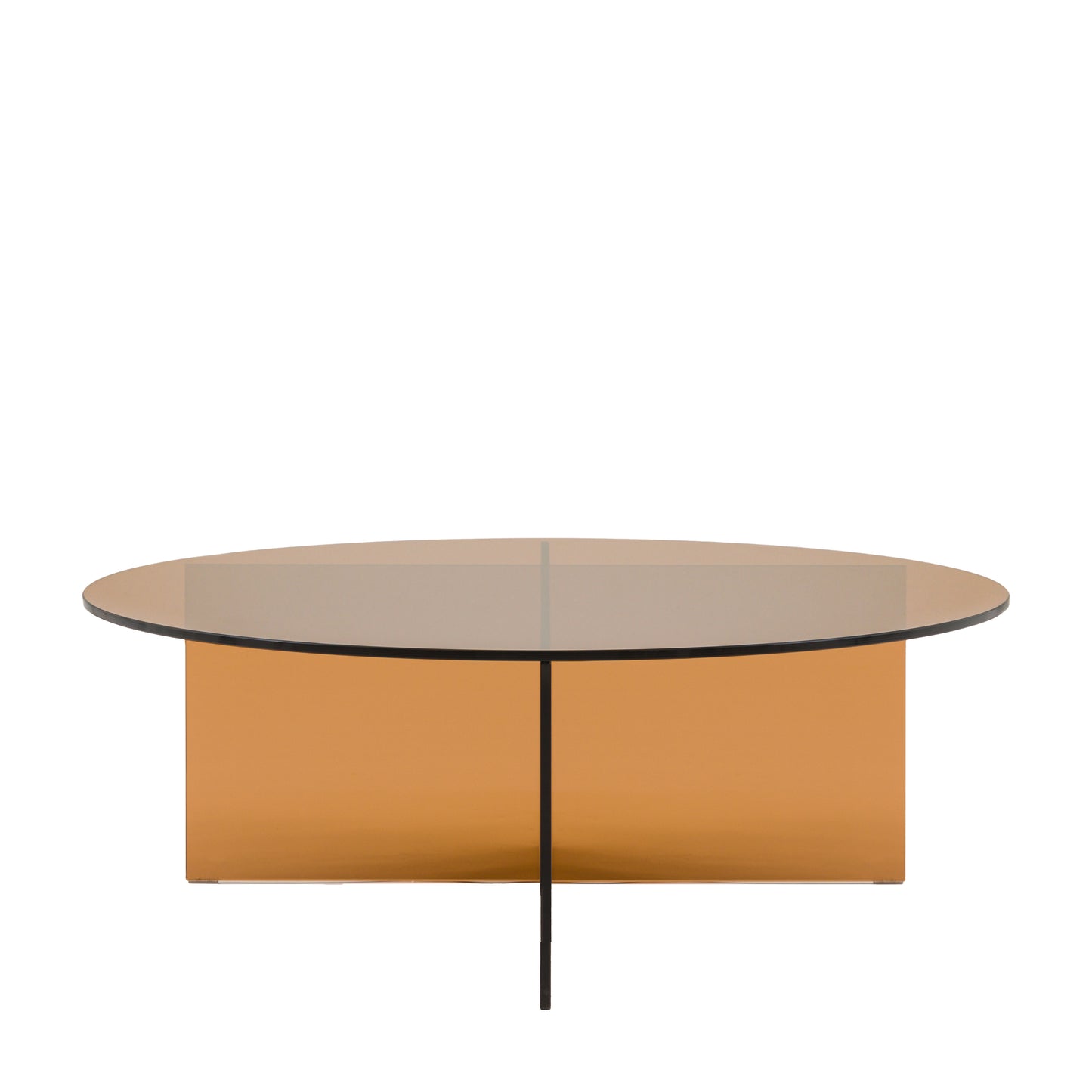 Parioli Glass Coffee Table Bronze 900x900x325mm – Brown