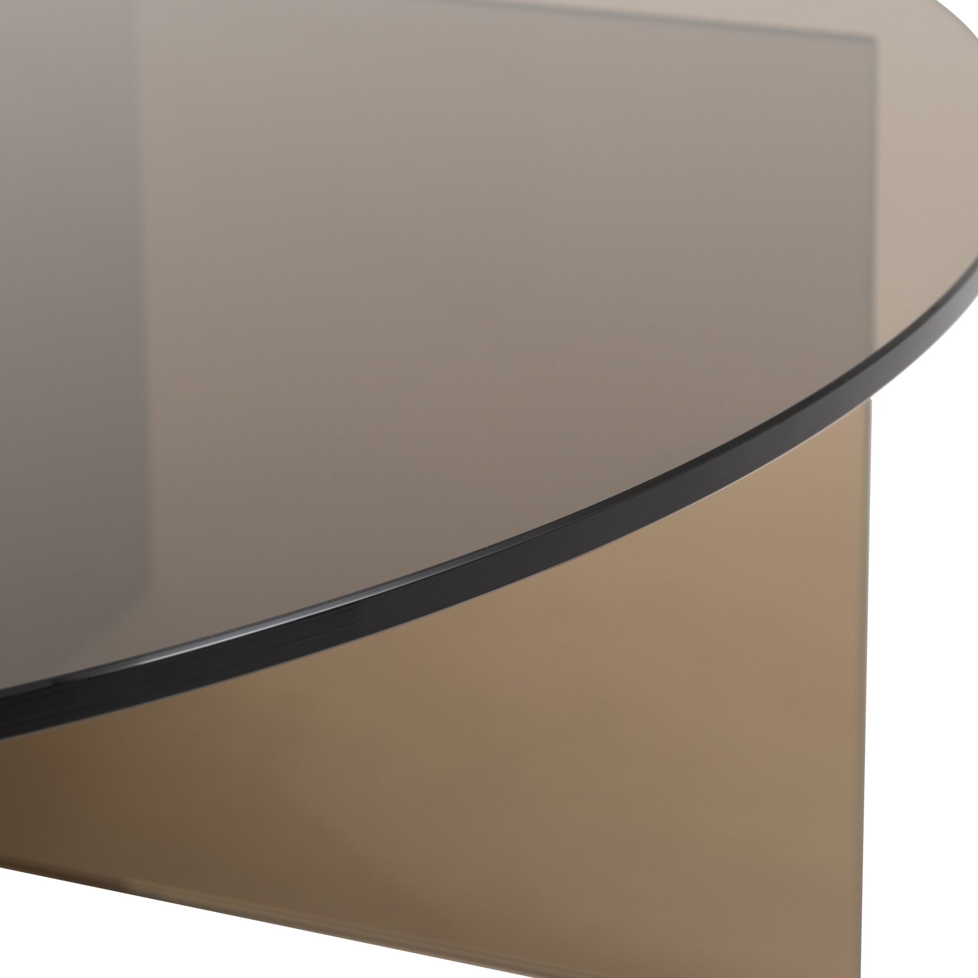 Parioli Glass Coffee Table Charcoal 900x900x325mm – Grey