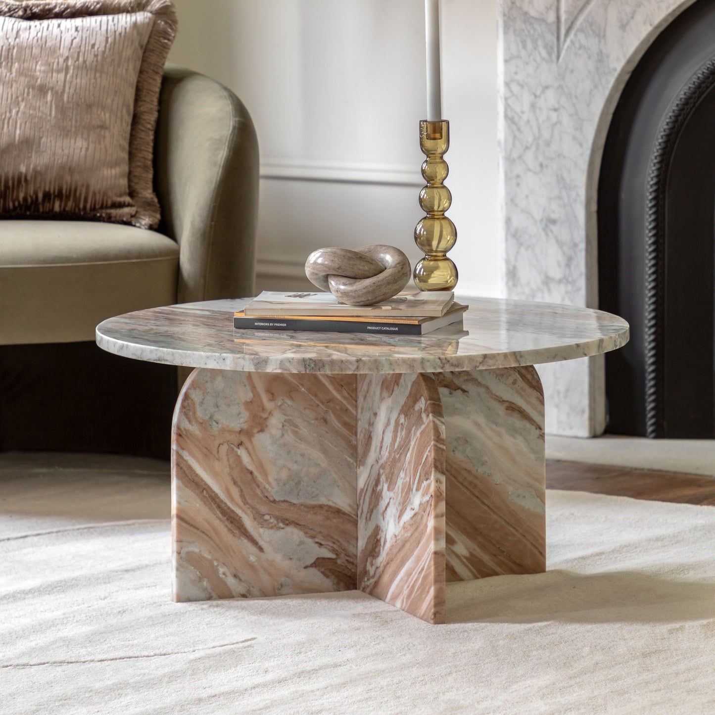 Amalfi Round Marble Coffee Table