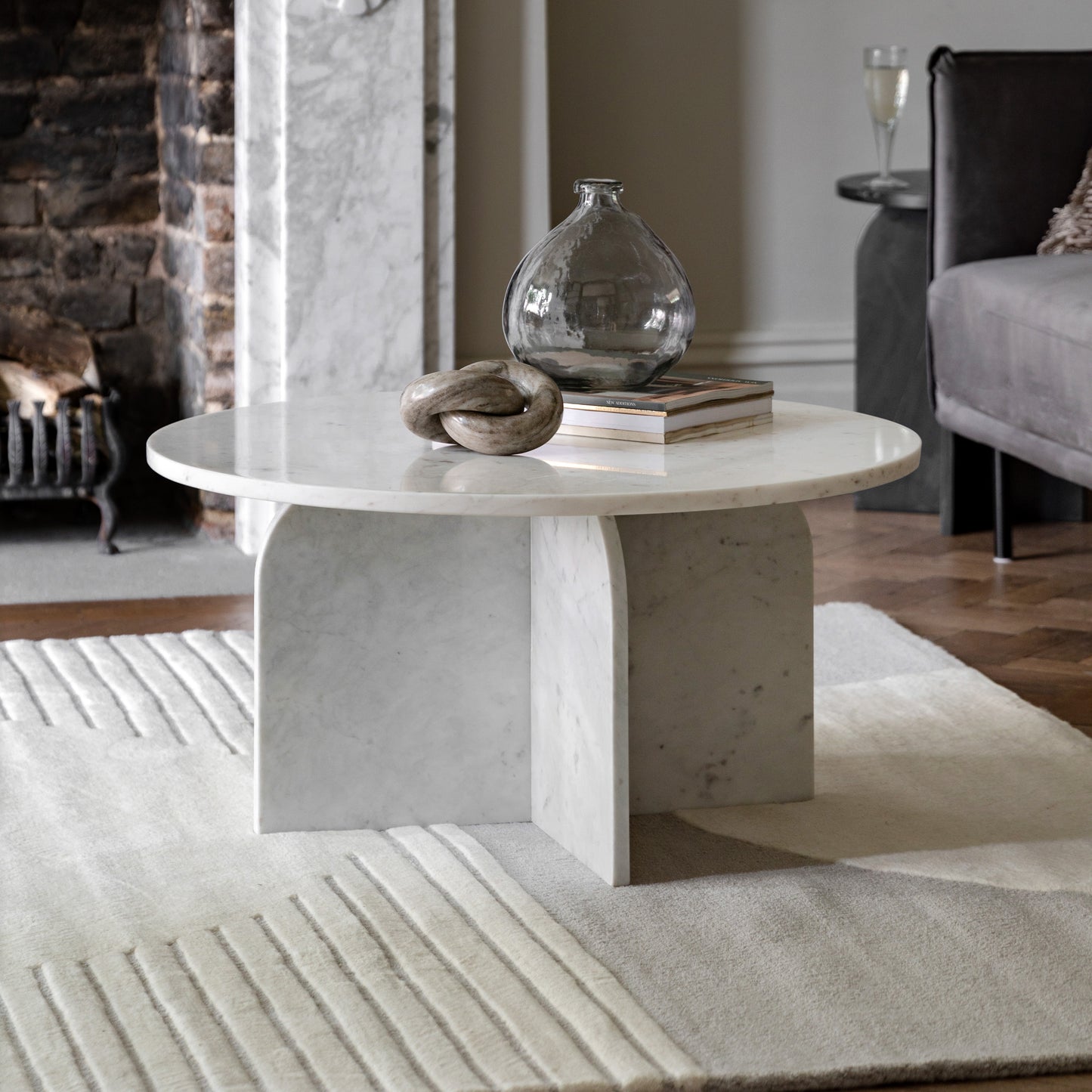 Amalfi Round Marble Coffee Table