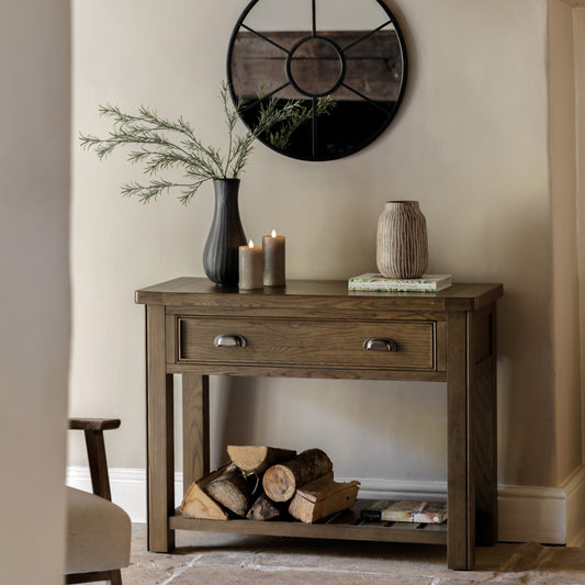 Hardwick 1 Drawer Console Table 1060x440x800mm – Light Wood