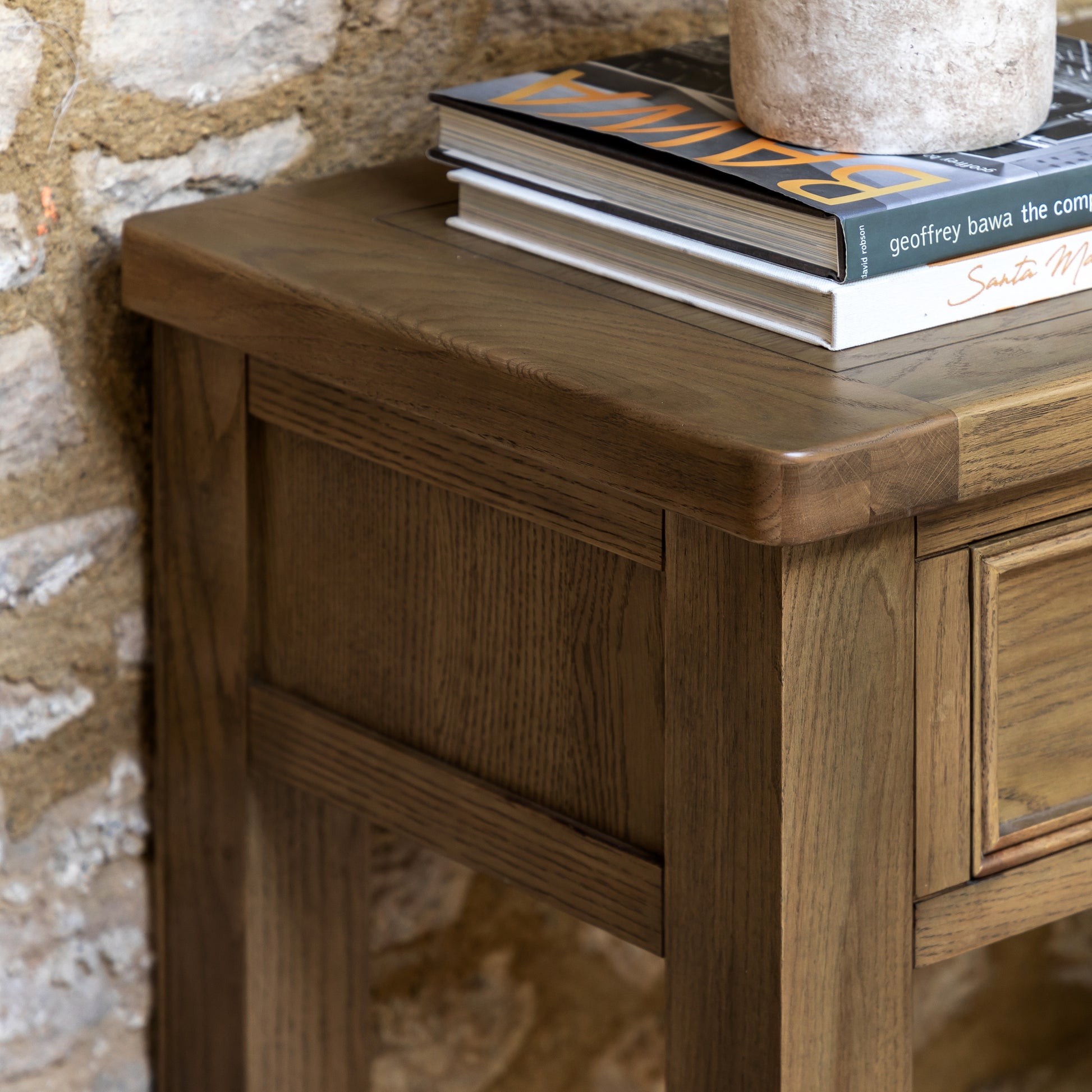 Hardwick 2 Drawer Console Table 1480x440x800mm – Light Wood
