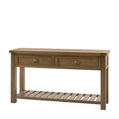 Hardwick 2 Drawer Console Table 1480x440x800mm – Light Wood