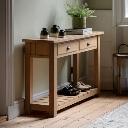 Eton 2 Drawer Console Natural 1400x380x800mm – Natural
