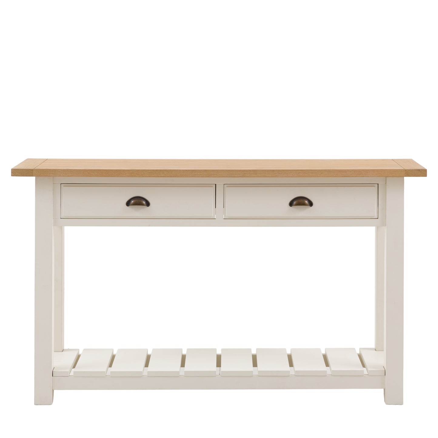 Eton 2 Drawer Console White 1400x380x800mm – White