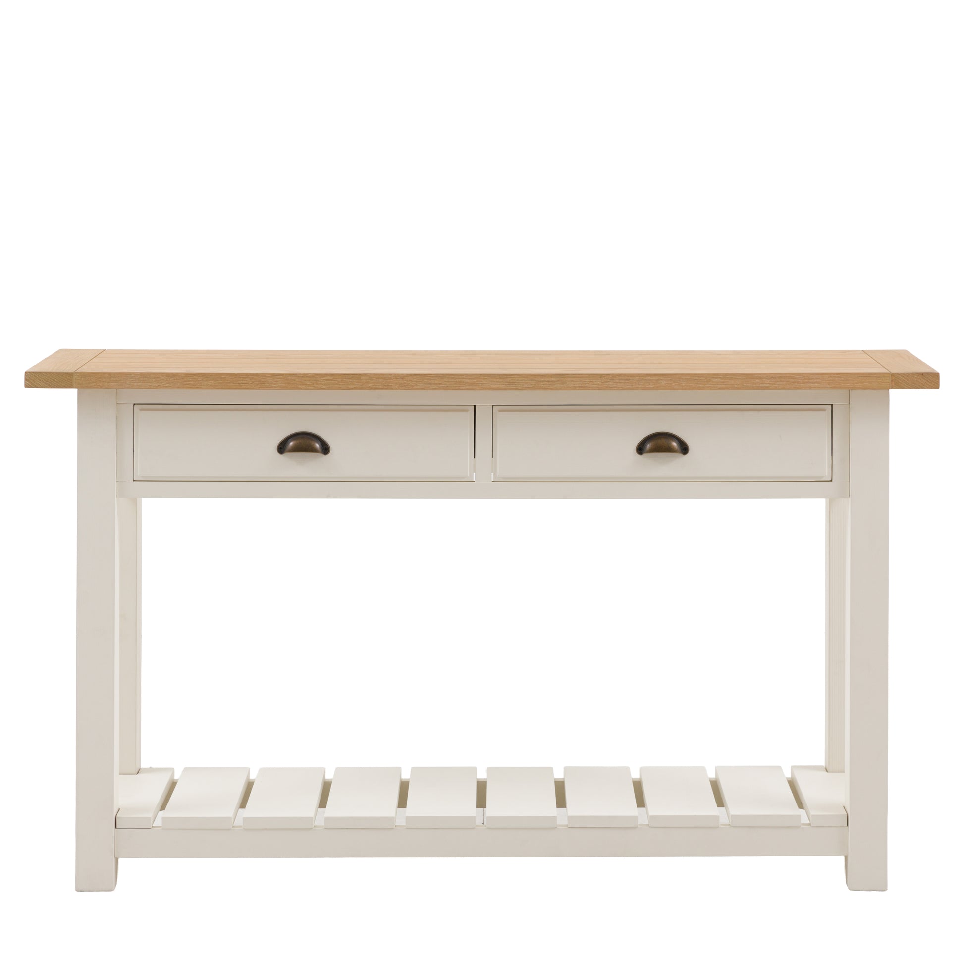 Eton 2 Drawer Console White 1400x380x800mm – White