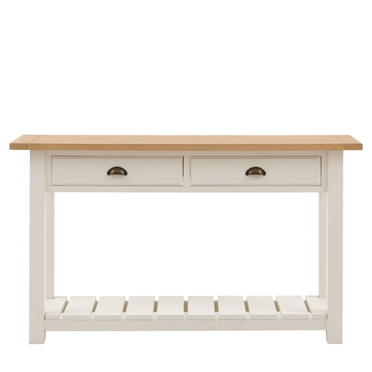 Eton 2 Drawer Console White 1400x380x800mm – White