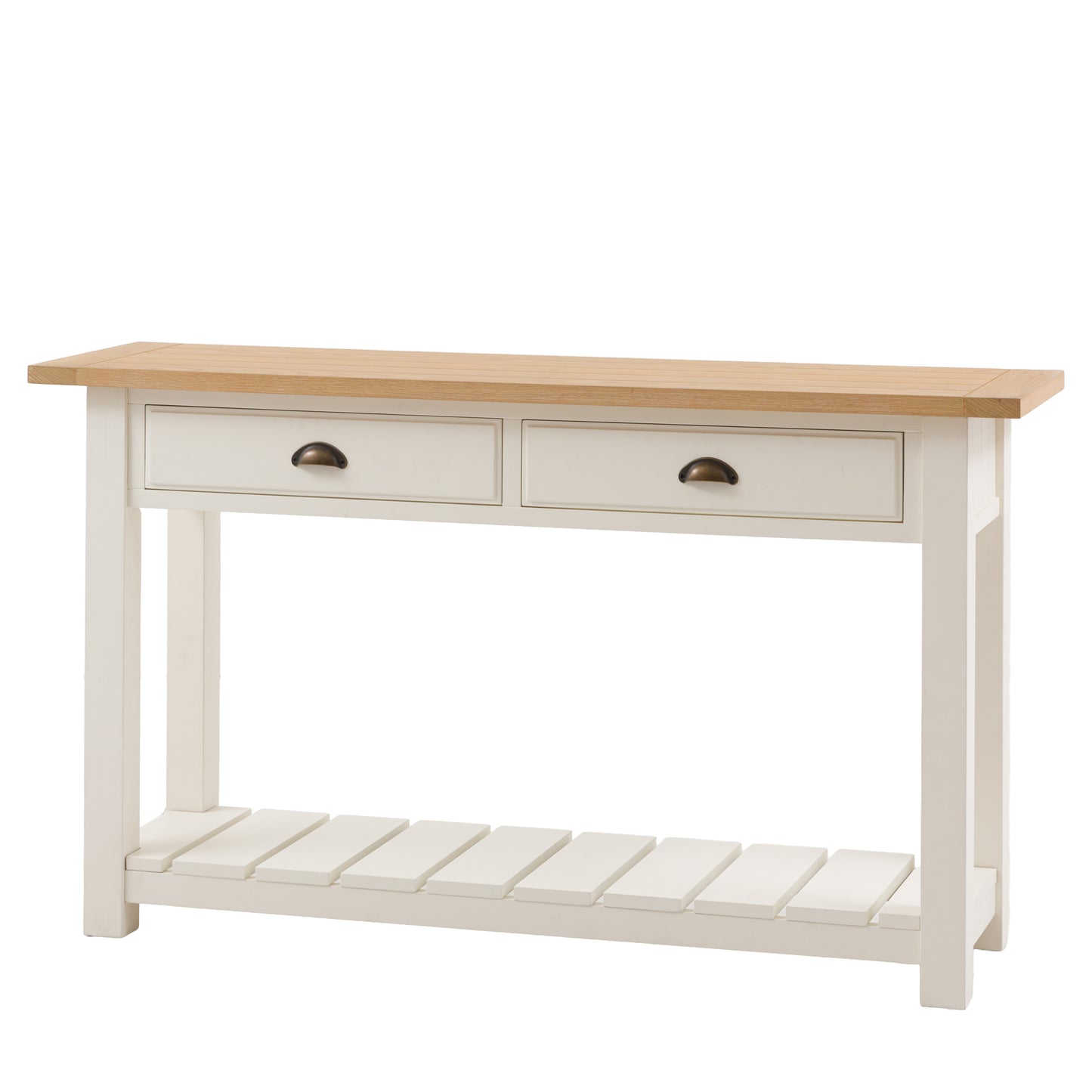 Eton 2 Drawer Console White 1400x380x800mm – White