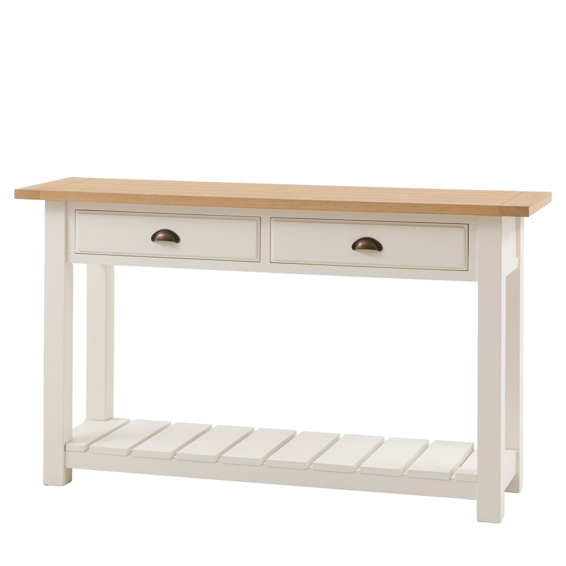 Eton 2 Drawer Console White 1400x380x800mm – White
