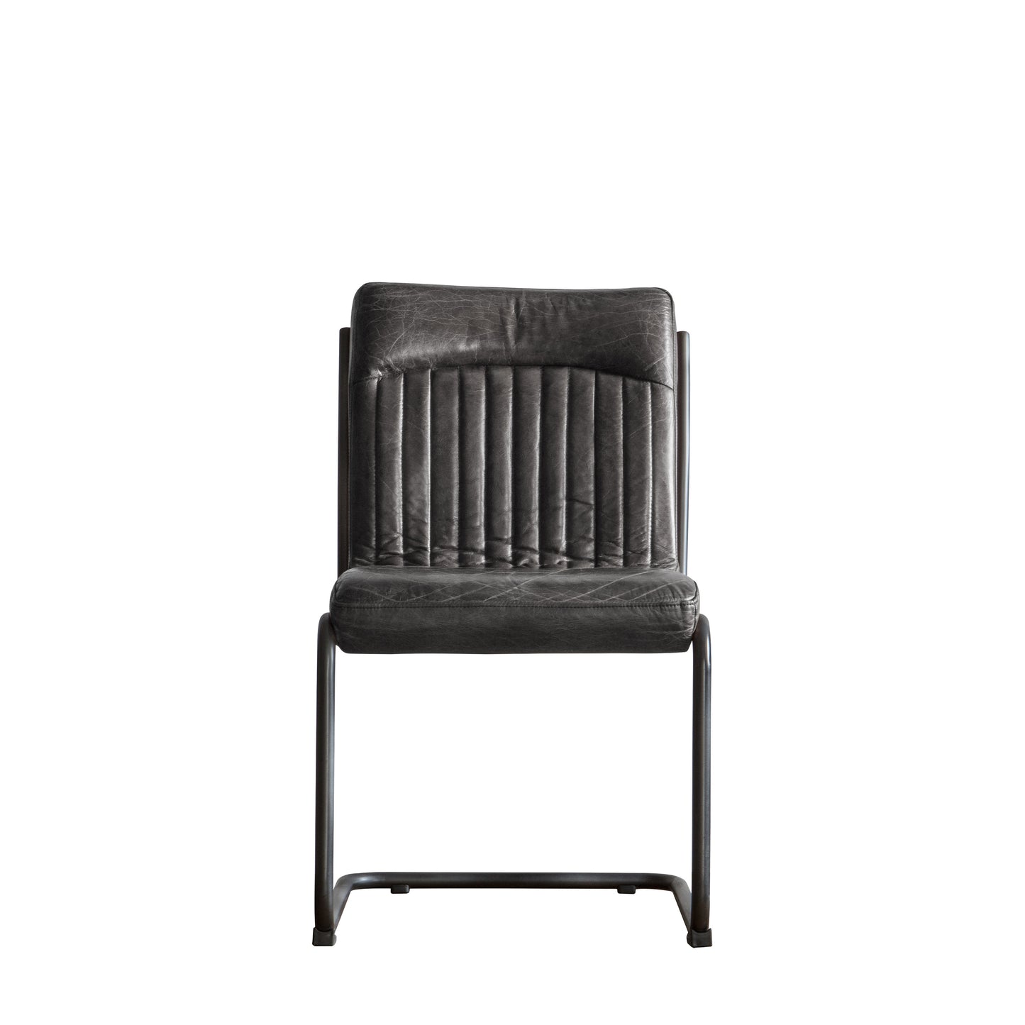Capri Leather Chair Antique Ebony 520x660x880mm – Black