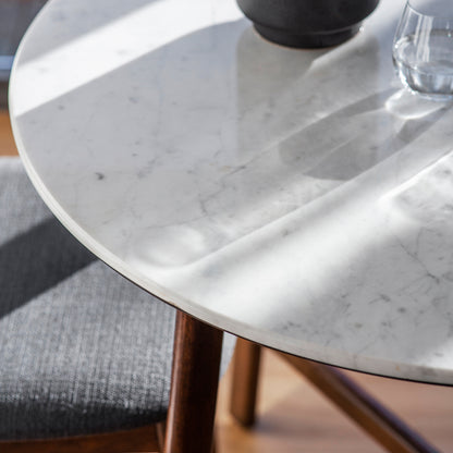 Barcelona Dining Table Round – Dark Wood