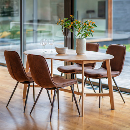 Madrid Oval Dining Table – Light Wood