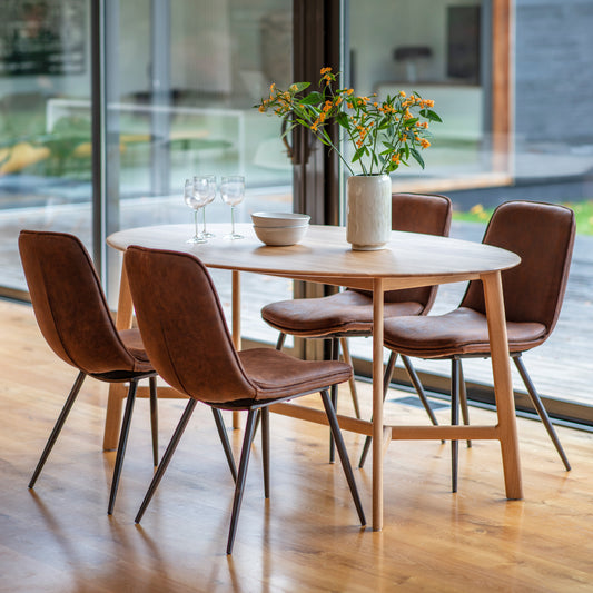 Madrid Oval Dining Table – Light Wood