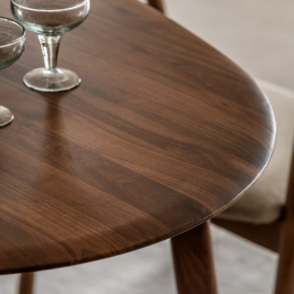 Madrid Oval Dining Table Walnut – Dark Wood