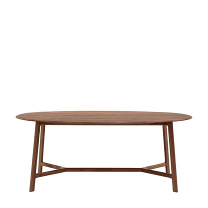 Madrid Oval Dining Table Walnut – Dark Wood