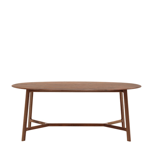 Madrid Oval Dining Table Walnut – Dark Wood