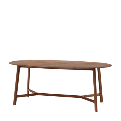 Madrid Oval Dining Table Walnut – Dark Wood